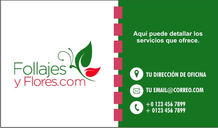 Modelo de tarjetas para florería en Monterrey